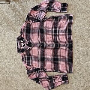 Levis Pink and Black Plaid Flannel - M
